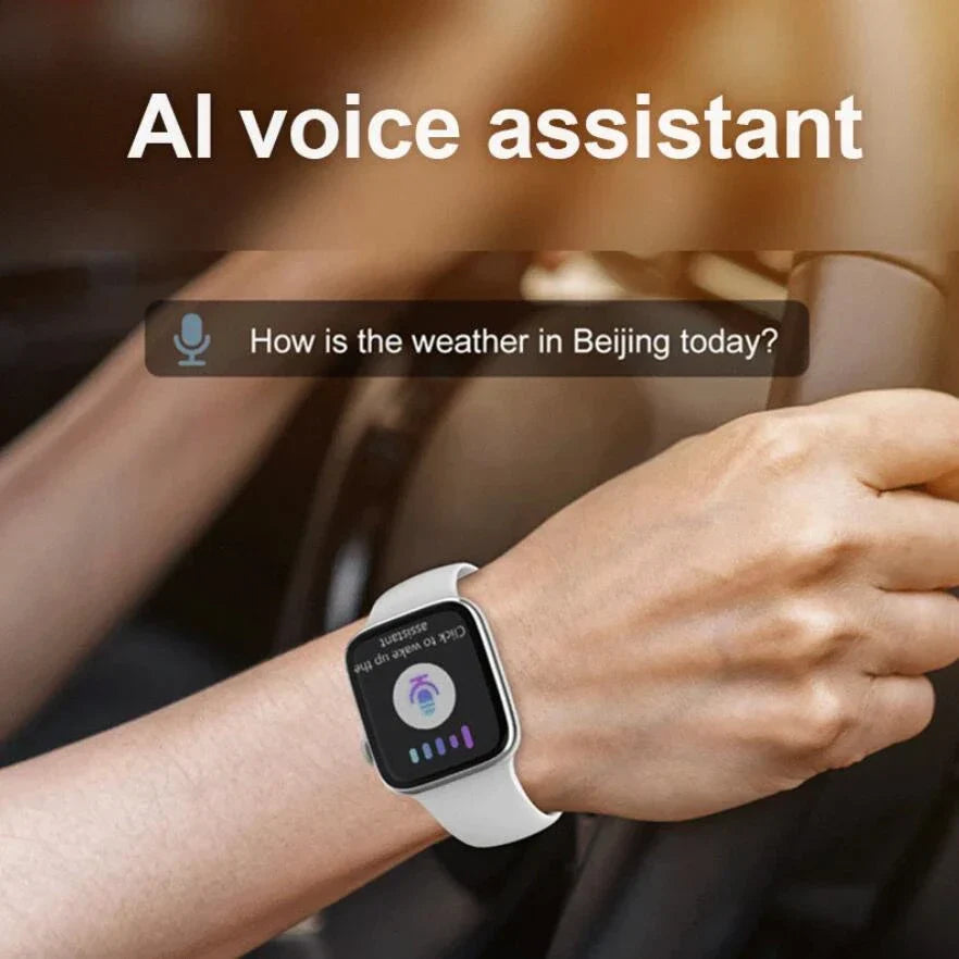 Smart Watch with Wireless Charging & Bluetooth Calls (Grey)-3