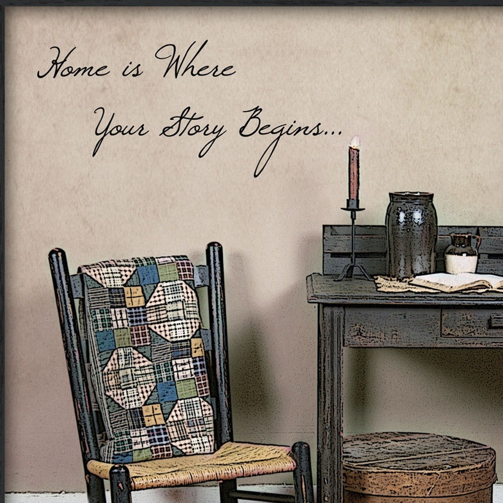 Home Story Black Framed Print Wall Art-3
