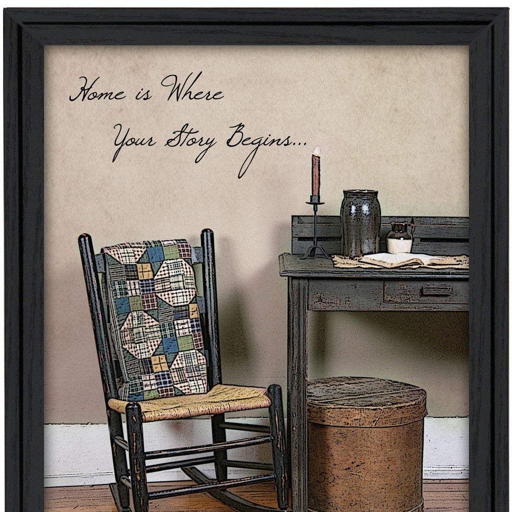 Home Story Black Framed Print Wall Art-4