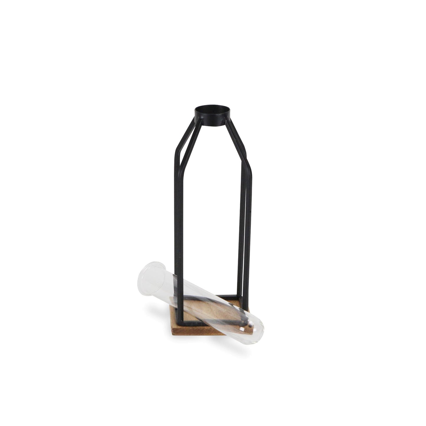 11" Black Glass Tabletop Sculpture-4