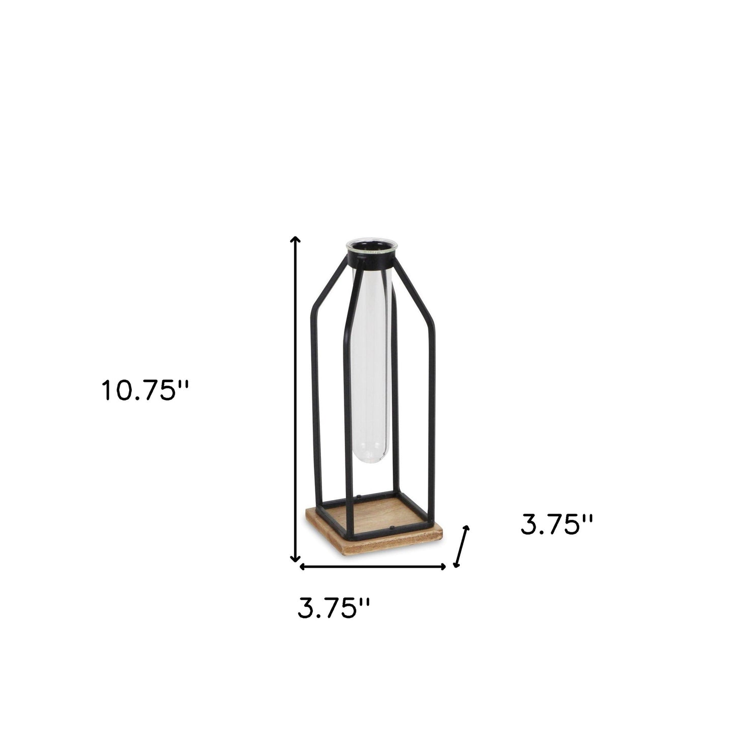 11" Black Glass Tabletop Sculpture-5
