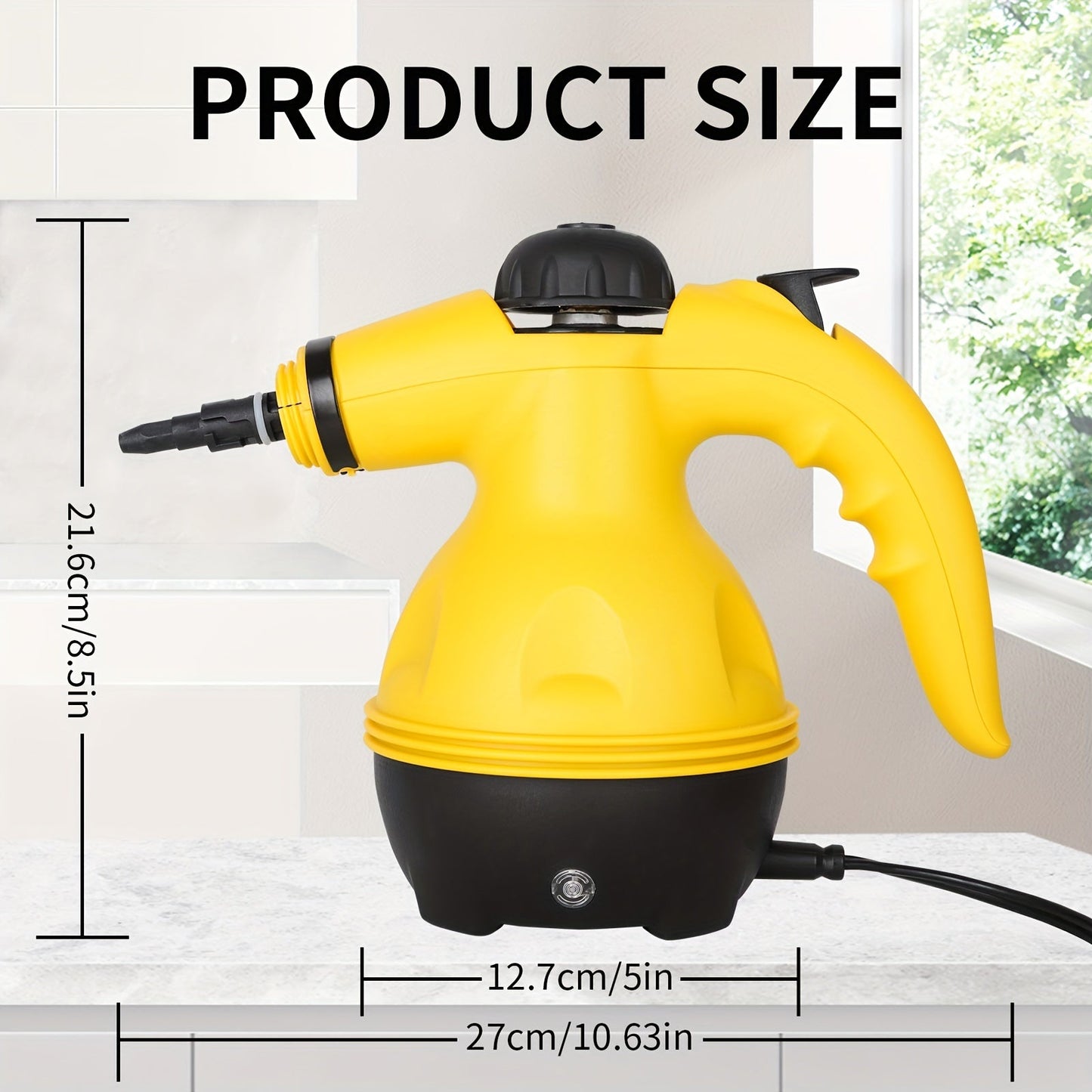 Handheld Steam Cleaner with 1000W 9 Accessories-1