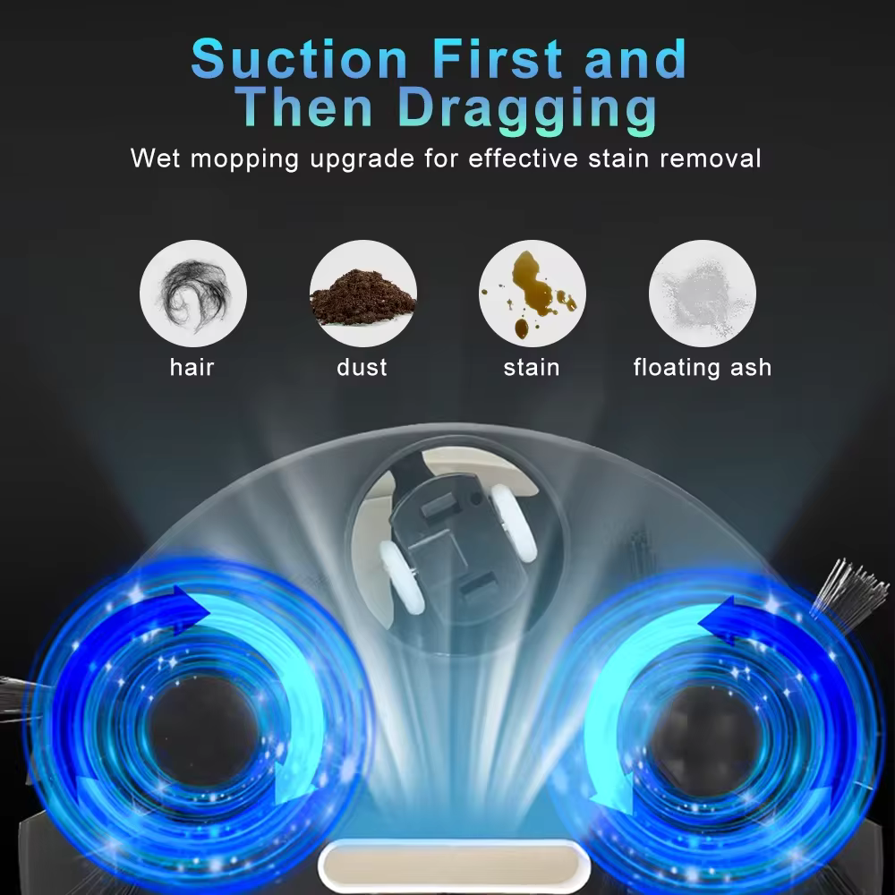 Fully Automatic 3-in-1 Sweeping Robot | Black-3