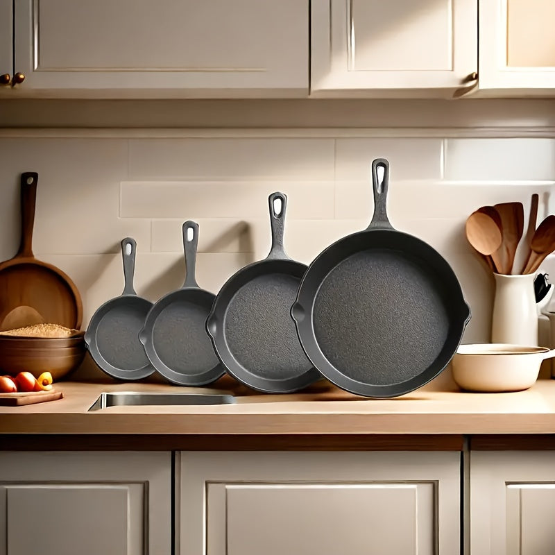 Pre-Seasoned Cast Iron Skillet Set (4pcs)-1
