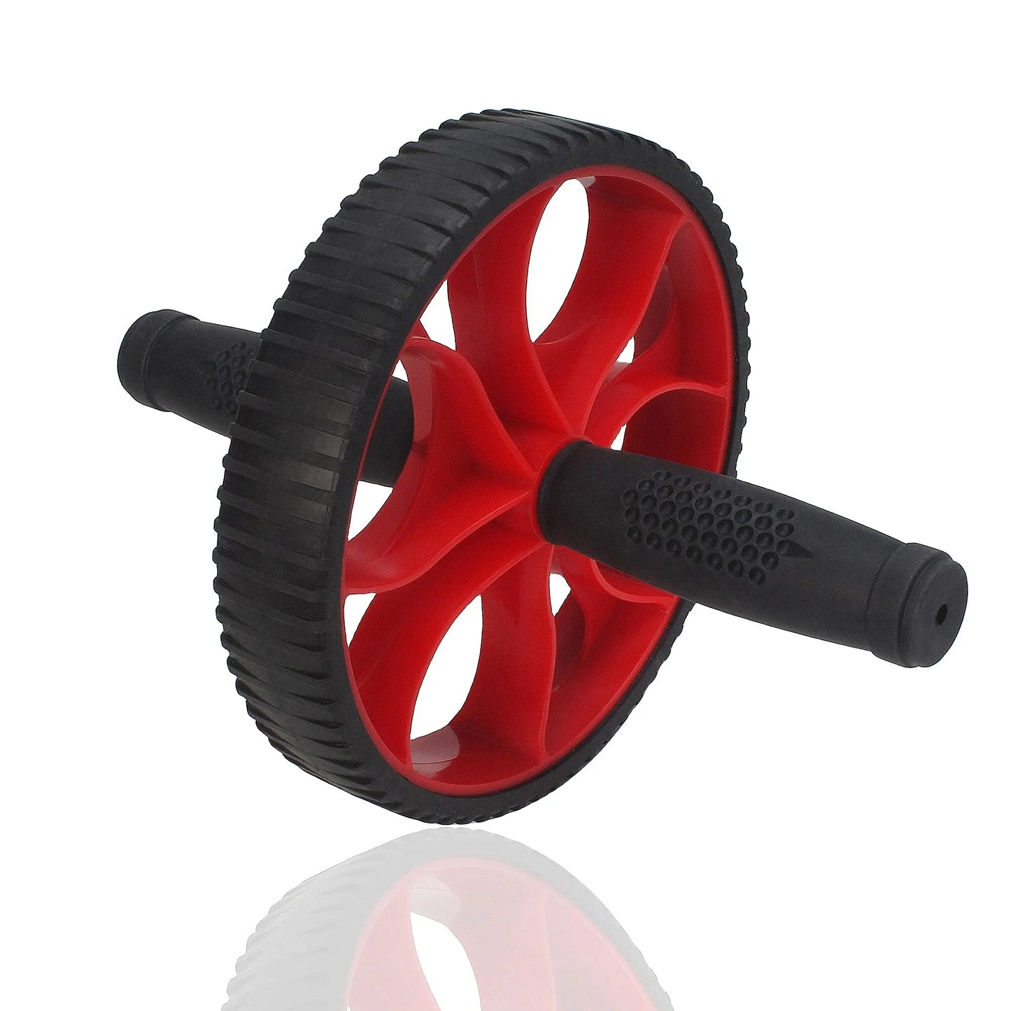 AB Roller Wheel – Single-Wheel Core Trainer for Gym & Home Workouts (Red)-1