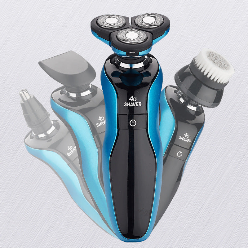 Gold & Blue Three-Blade Electric Shaver-2