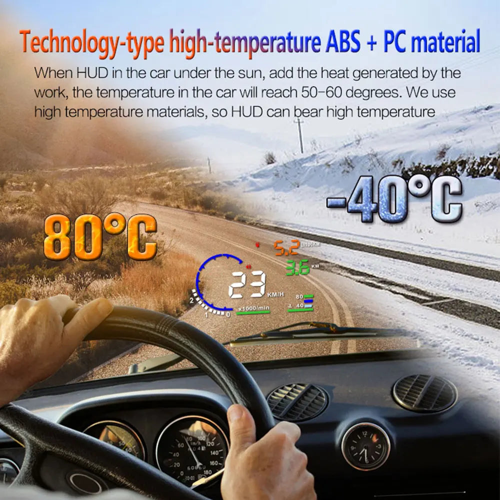 ADQ 5.5 OBD2 HUD A8 Digital Head-Up Display Speedometer Black-2