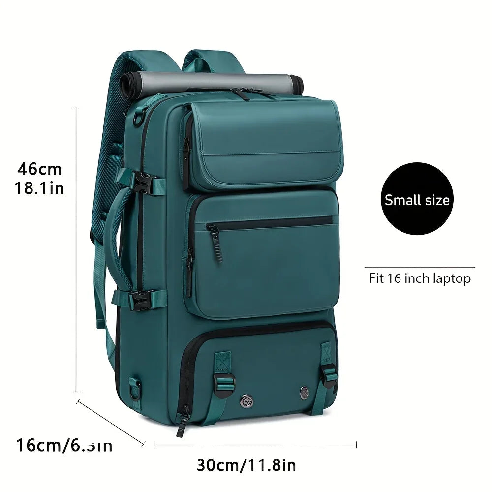 Fashionable 3-in-1 Travel Backpack Handbag Blue-3