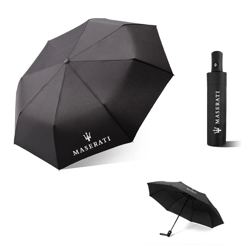Portable Folding Car Umbrella–Automatic Sunshade Black-0