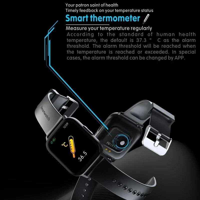 Smart Watch for Men and Women (Black)-3