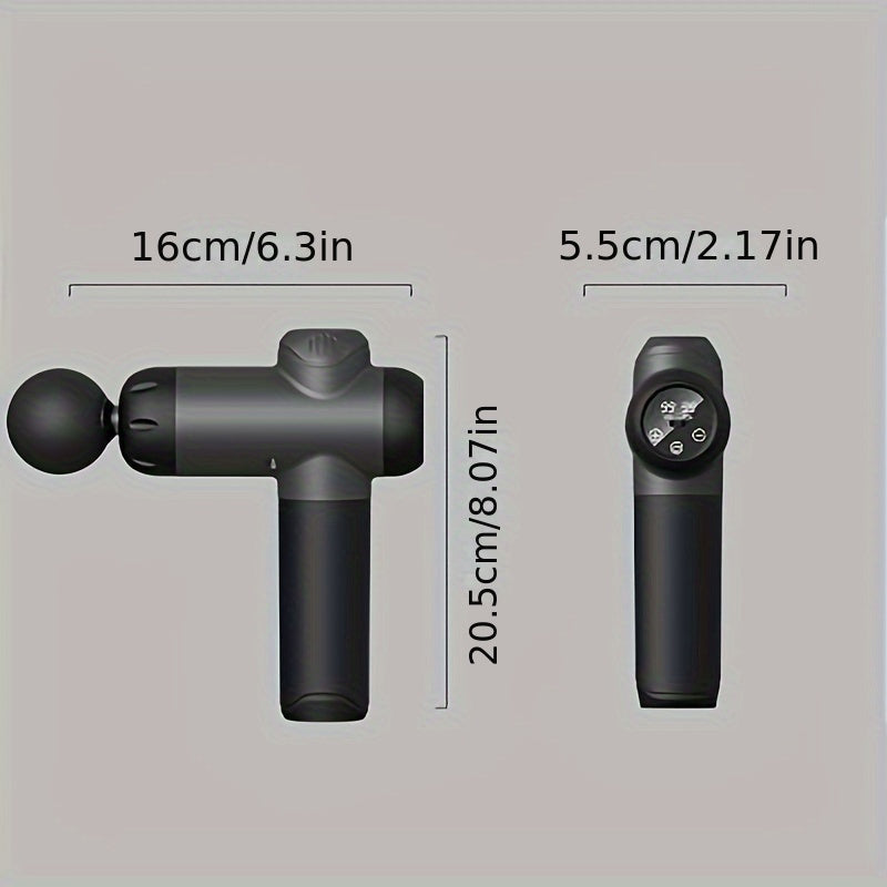 99-Level Fascia Gun Muscle Massager with LED Screen(Black)-2