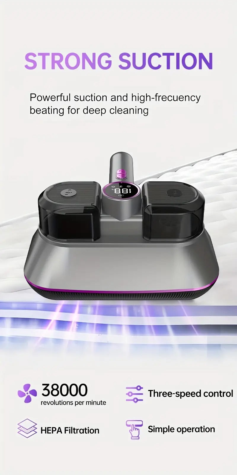 Wireless Dual-Cup Vacuum Cleaner with LED Display-4