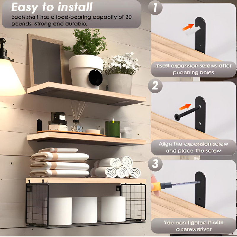 Wall Mounted Floating Shelves-3