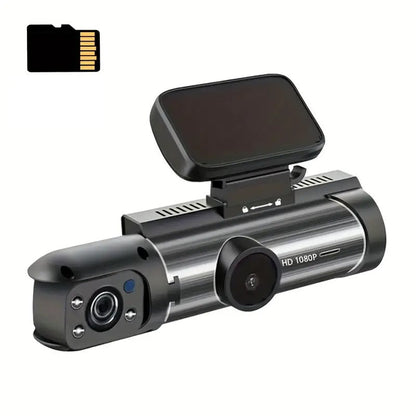 1080P Dual Camera Dash Cam for Cars with 32GB Memory Card-0