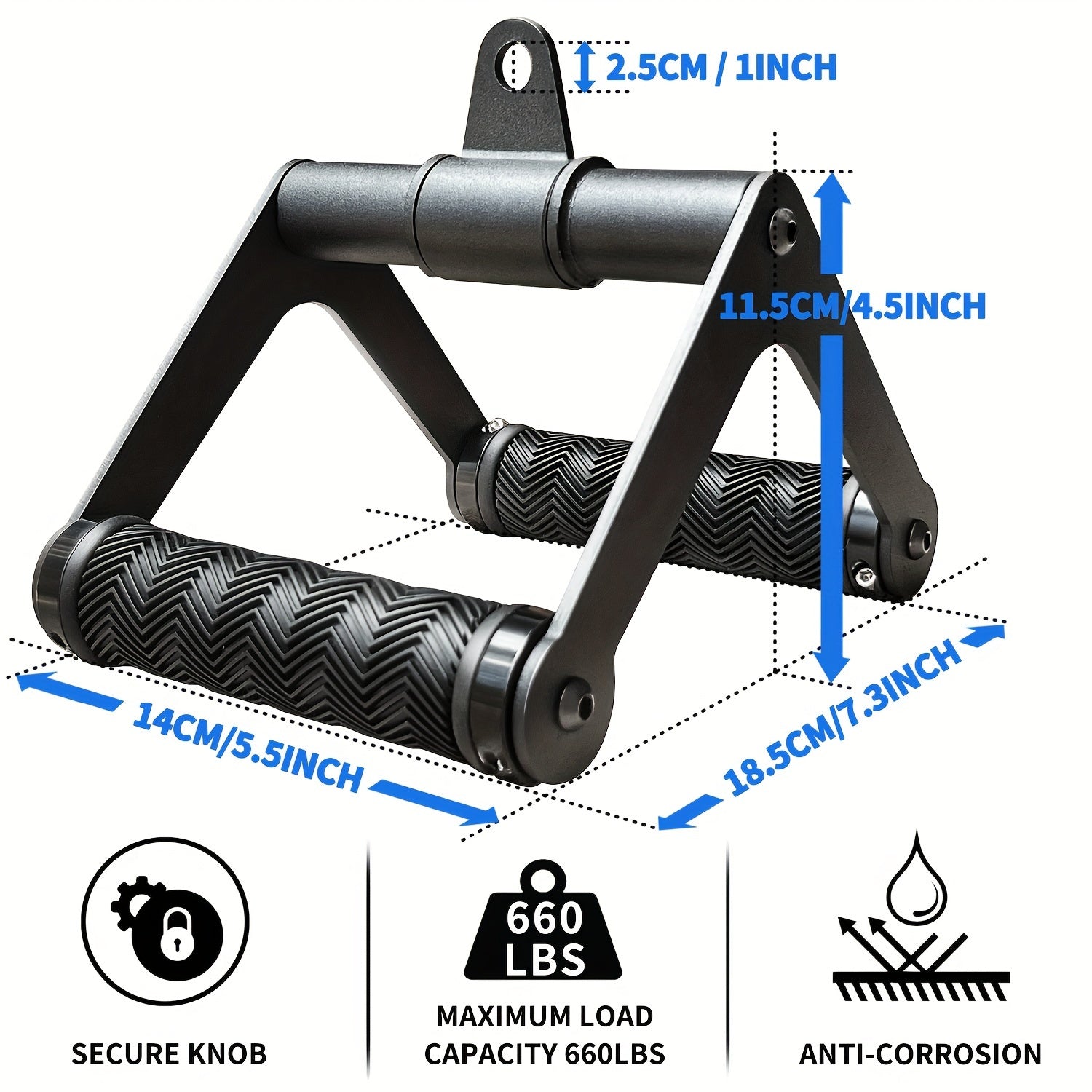 660 lbs Max Load Universal Iron Machine Handle Attachment(Black)-1