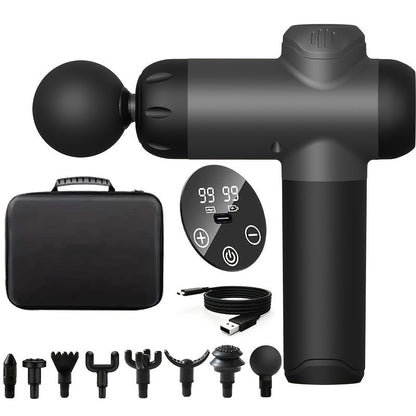 99-Level Fascia Gun Muscle Massager with LED Screen(Black)-1