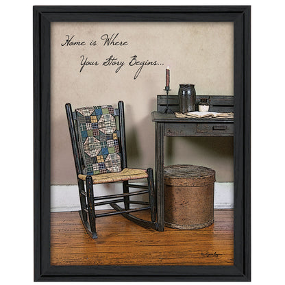 Home Story Black Framed Print Wall Art-1