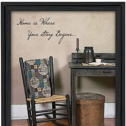 Home Story Black Framed Print Wall Art-4