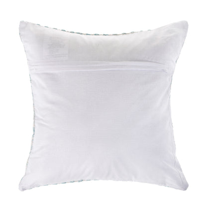 18" Light Blue And White Chevron Cotton Throw Pillow-2