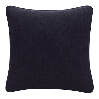 20" X 20" Black Linen Zippered Pillow-0