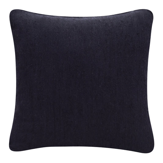 20" X 20" Black Linen Zippered Pillow-0