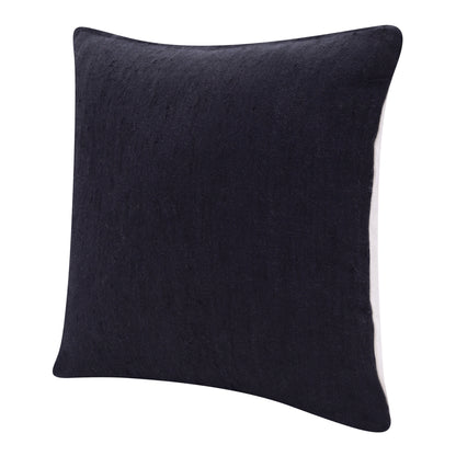 20" X 20" Black Linen Zippered Pillow-5