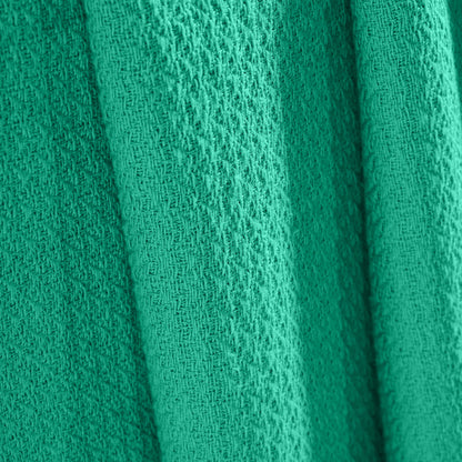 King Turquoise Cotton Waffle Weave Honeycomb Blanket-8