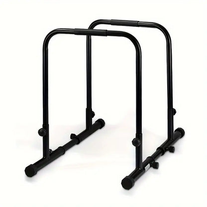 Adjustable Heavy Duty Dip Parallel Bars, Pull-Up Bars - Universal Use (Black)-0