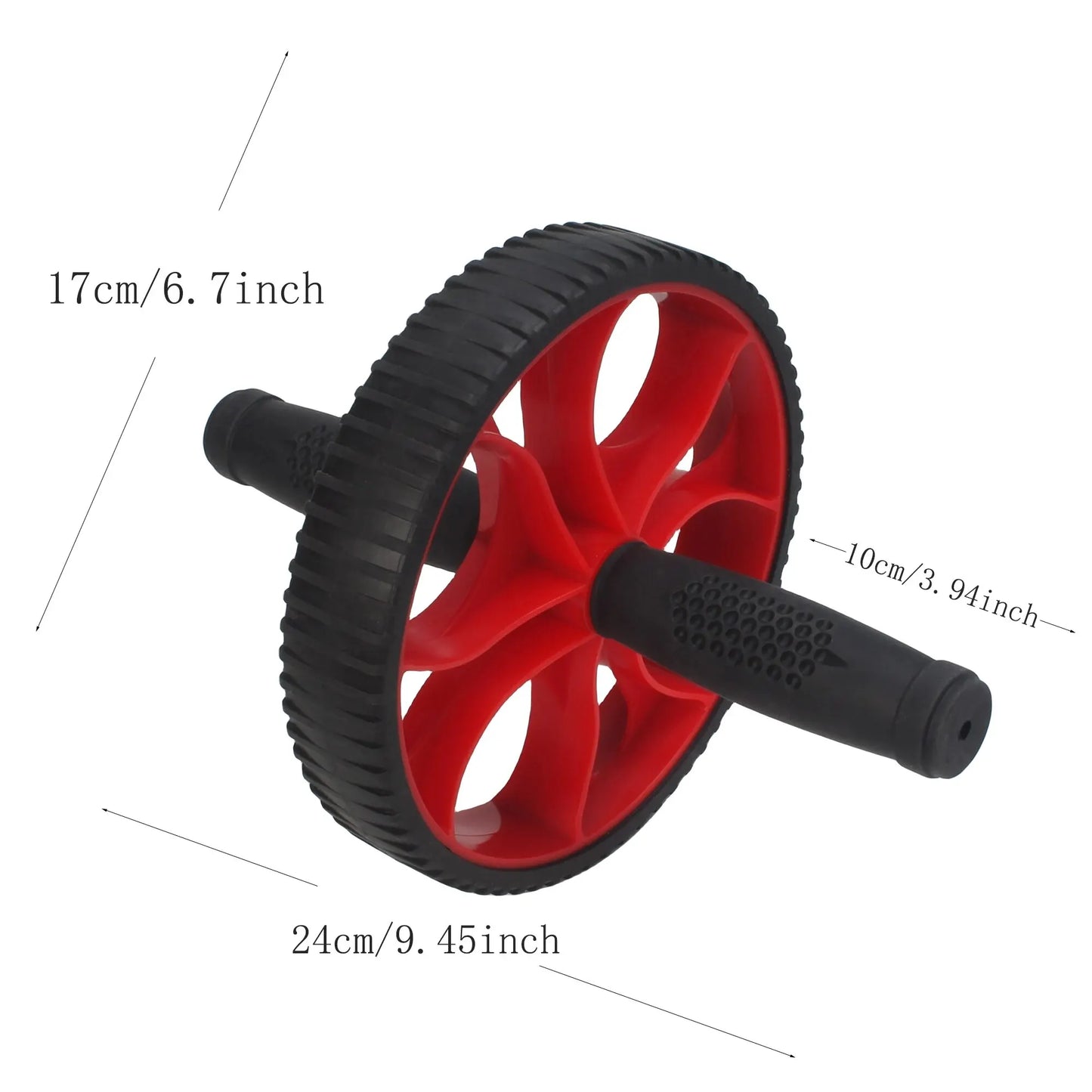 AB Roller Wheel – Single-Wheel Core Trainer for Gym & Home Workouts (Red)-3