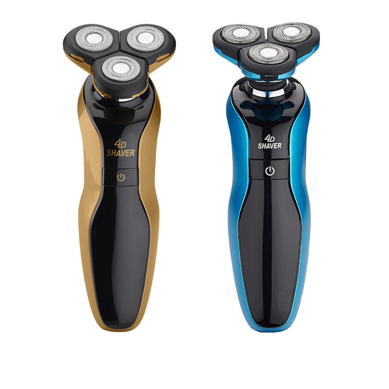 Gold & Blue Three-Blade Electric Shaver-0
