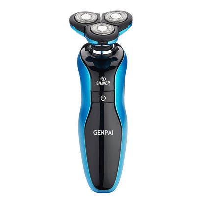 Gold & Blue Three-Blade Electric Shaver-3
