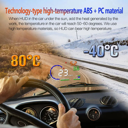 ADQ 5.5 OBD2 HUD A8 Digital Head-Up Display Speedometer Black-2