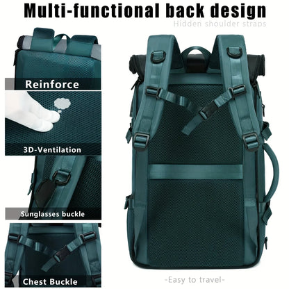 Fashionable 3-in-1 Travel Backpack Handbag Blue-2