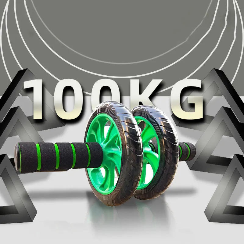 Double-Wheeled Ab Roller Non-Slip Muscle Trainer Green-4