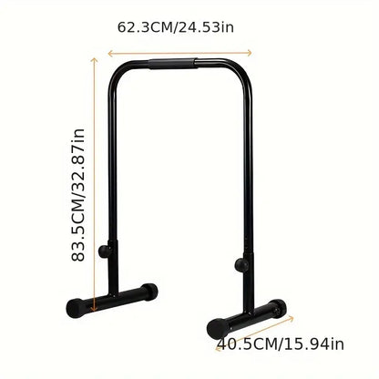 Adjustable Heavy Duty Dip Parallel Bars, Pull-Up Bars - Universal Use (Black)-4