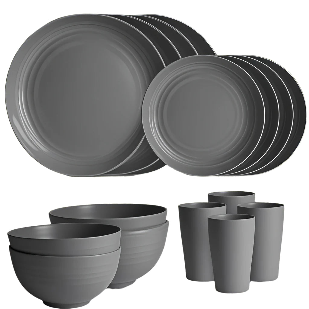 Outdoor Dinnerware Set for Camping & Travel (16pcs)-0