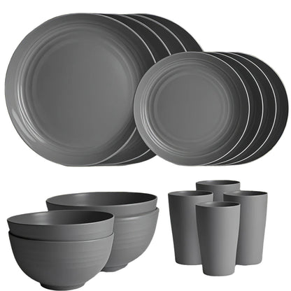 Outdoor Dinnerware Set for Camping & Travel (16pcs)-0