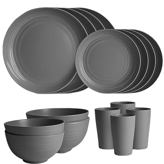 Outdoor Dinnerware Set for Camping & Travel (16pcs)-0