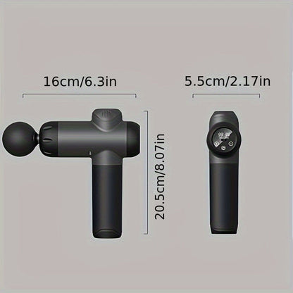 99-Level Fascia Gun Muscle Massager with LED Screen(Black)-2