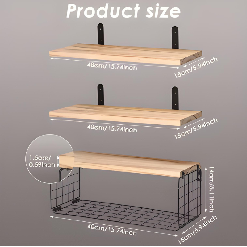 Wall Mounted Floating Shelves-2