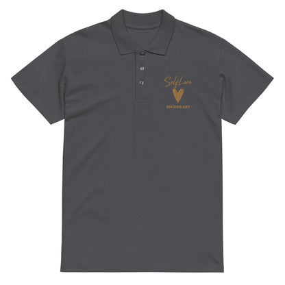 Self Love Premium pique polo shirt with Old Gold Embroidery-4